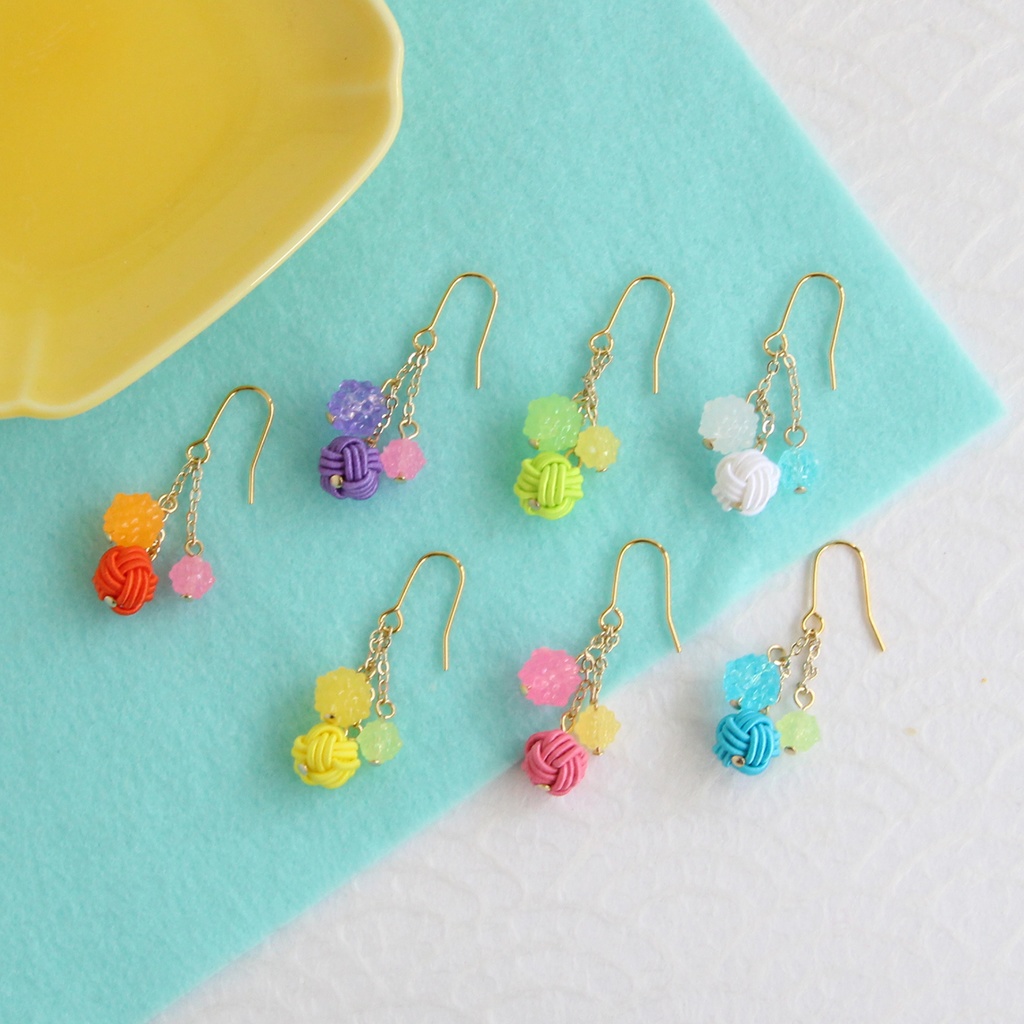 水引ピアス-金平糖菓子-