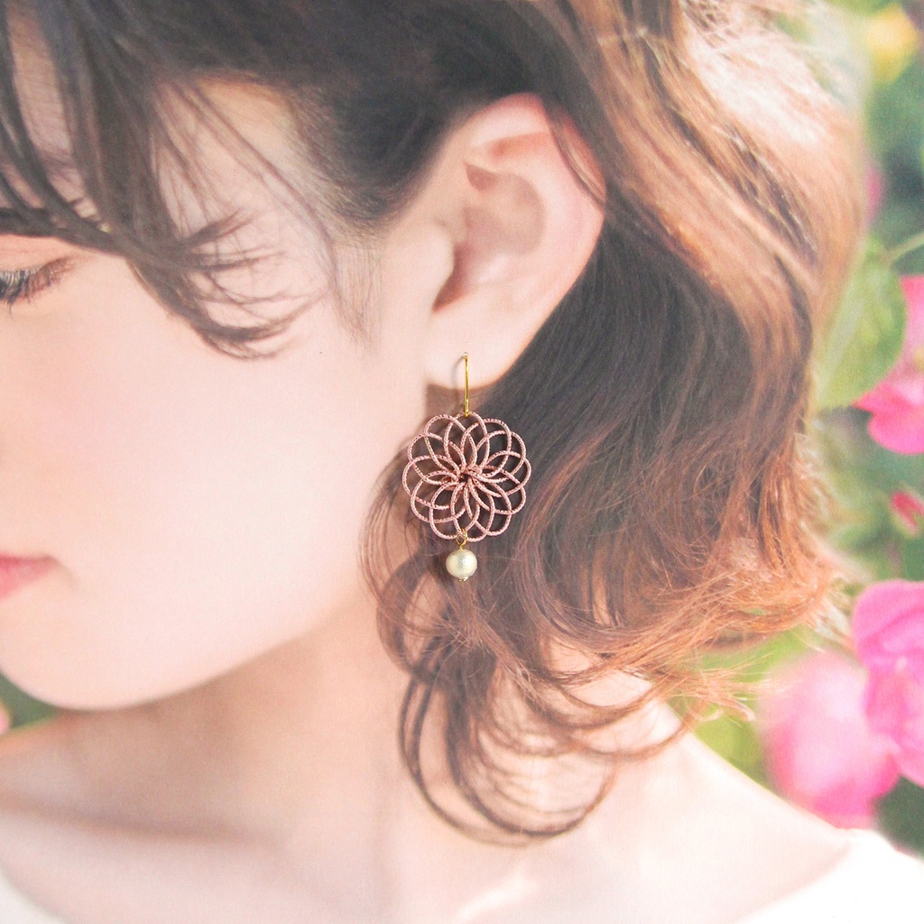 水引ピアス・イヤリング-錦上添花-