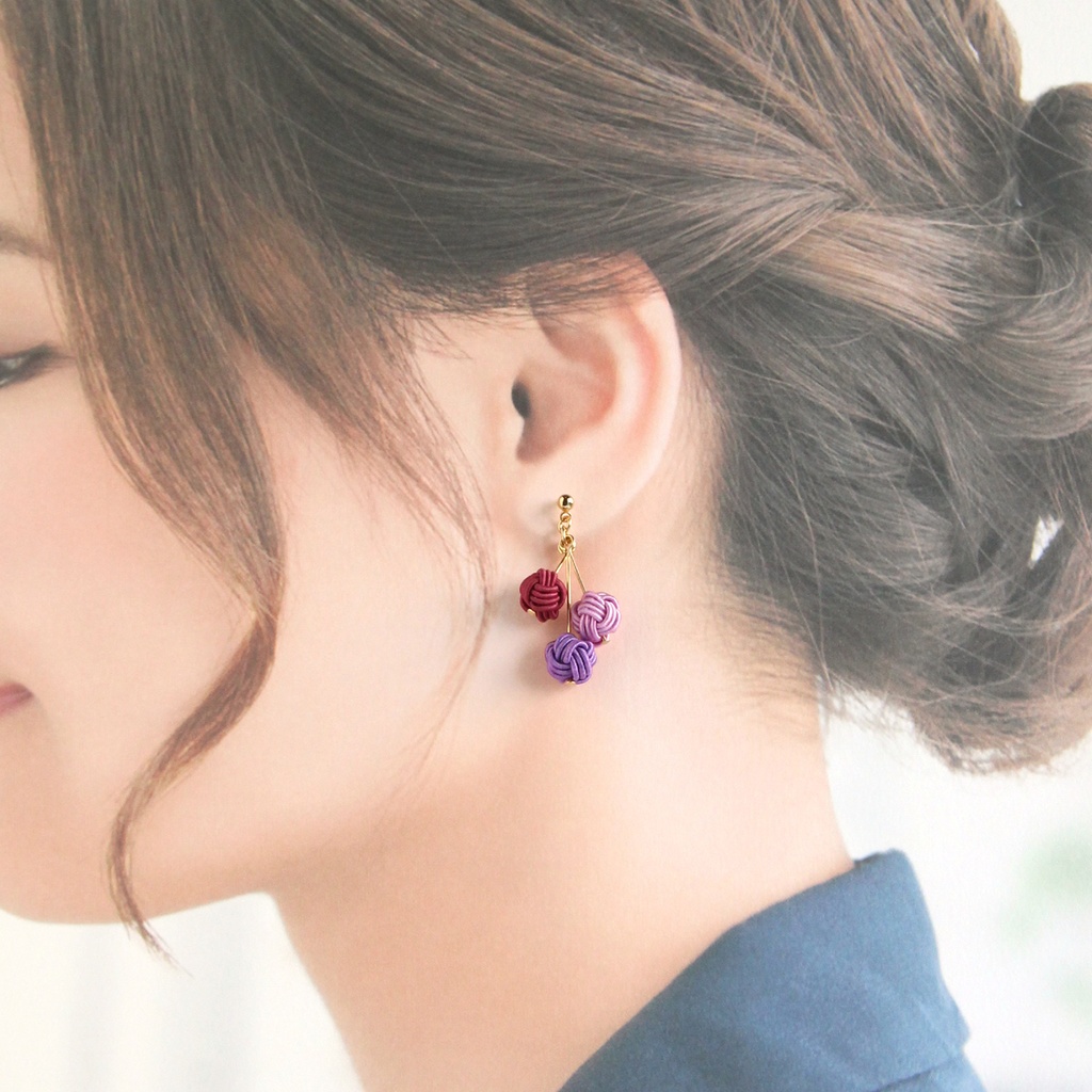 水引ピアス・イヤリング-小春日和- - 水引装飾屋 はこや - BOOTH 水引ピアス・イヤリング-小春日和- - 水引装飾屋 はこや - BOOTH