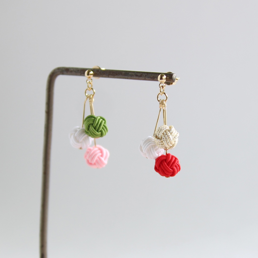 水引ピアス・イヤリング-小春日和-