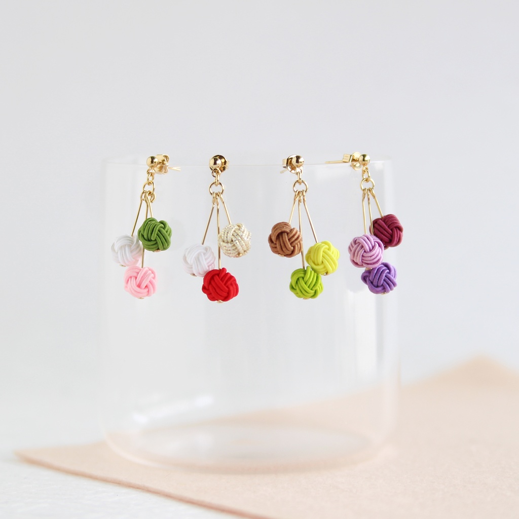 水引ピアス・イヤリング-小春日和-