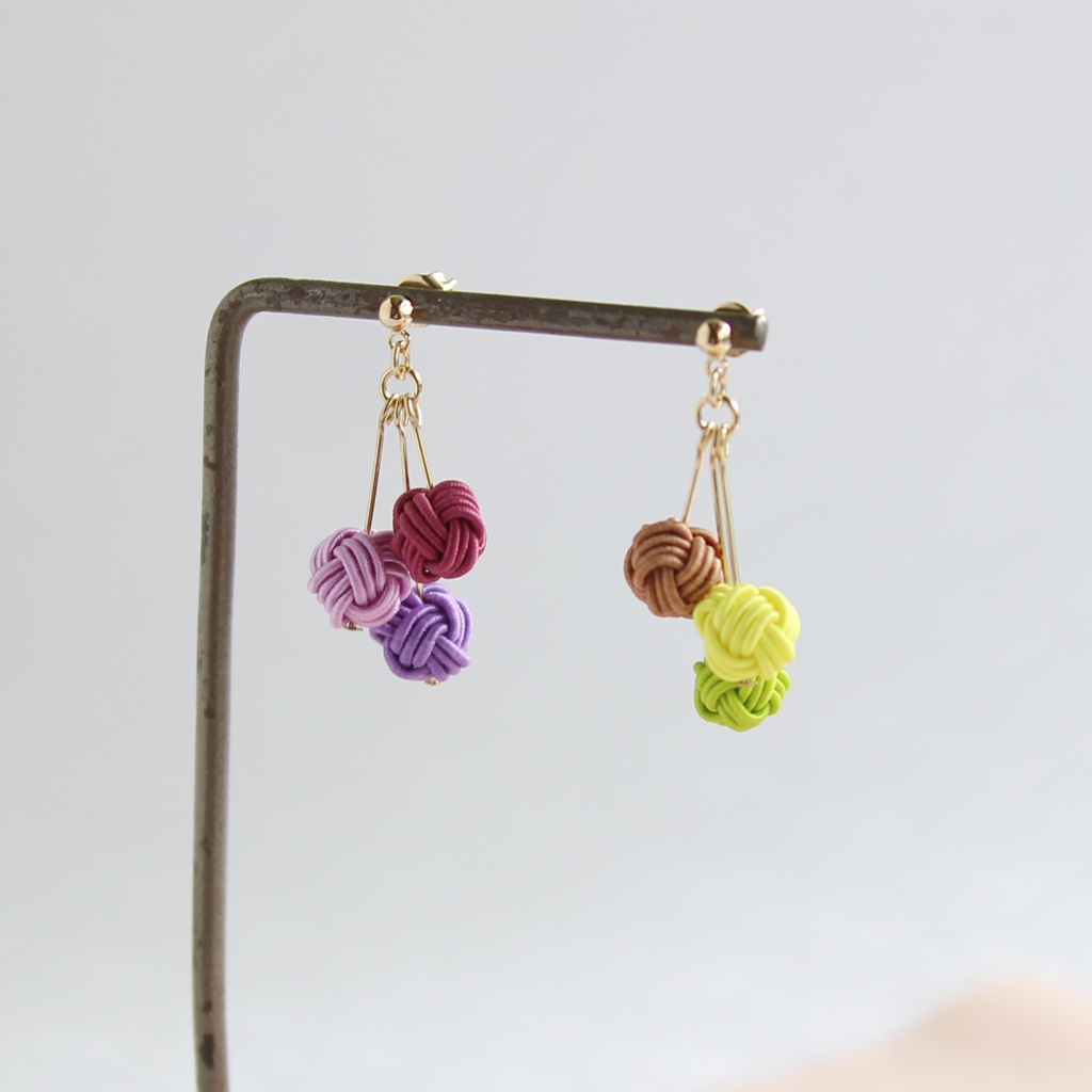 水引ピアス・イヤリング-小春日和-