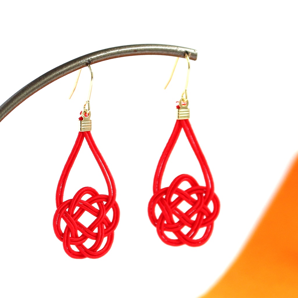 水引ピアス・イヤリング-平梅結び-