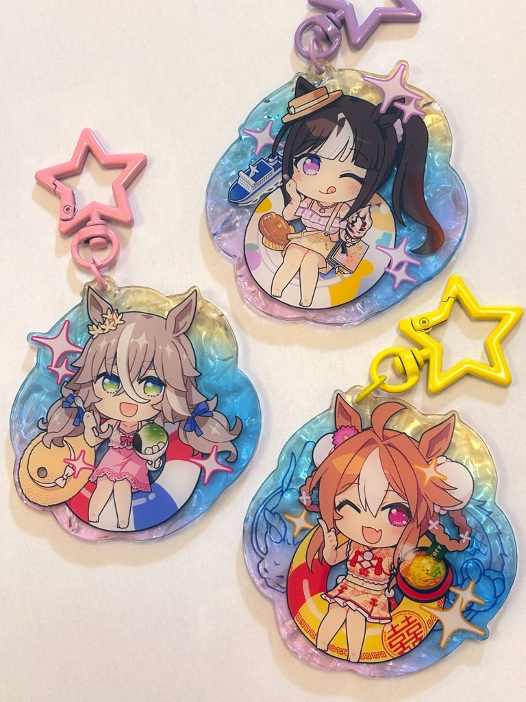 水着ダート組 水面アクリルキーホルダー