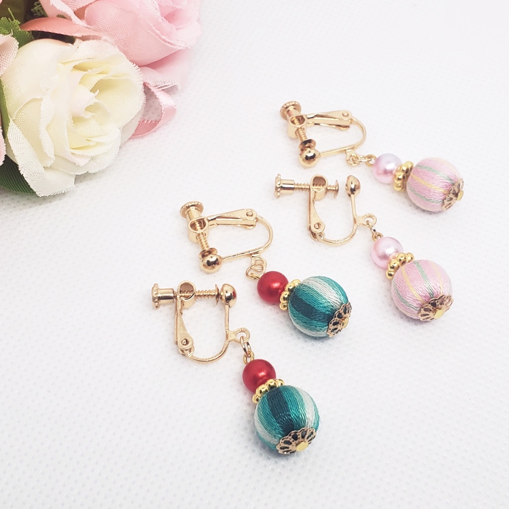 ゲ謎-巻き玉イヤリング