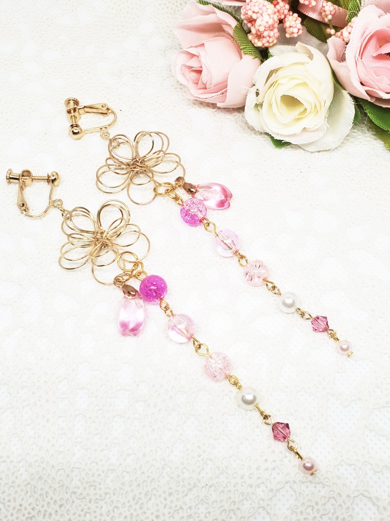 ゲ謎-桜イヤリング(ピアス)