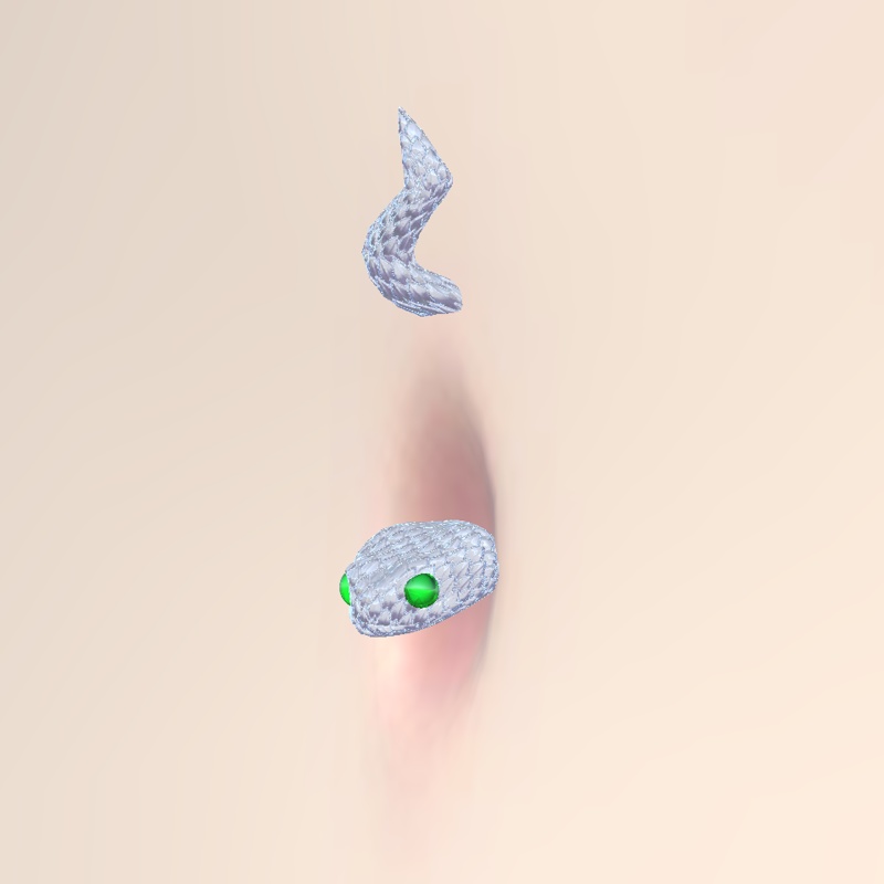 ヘビ型のヘソピアス