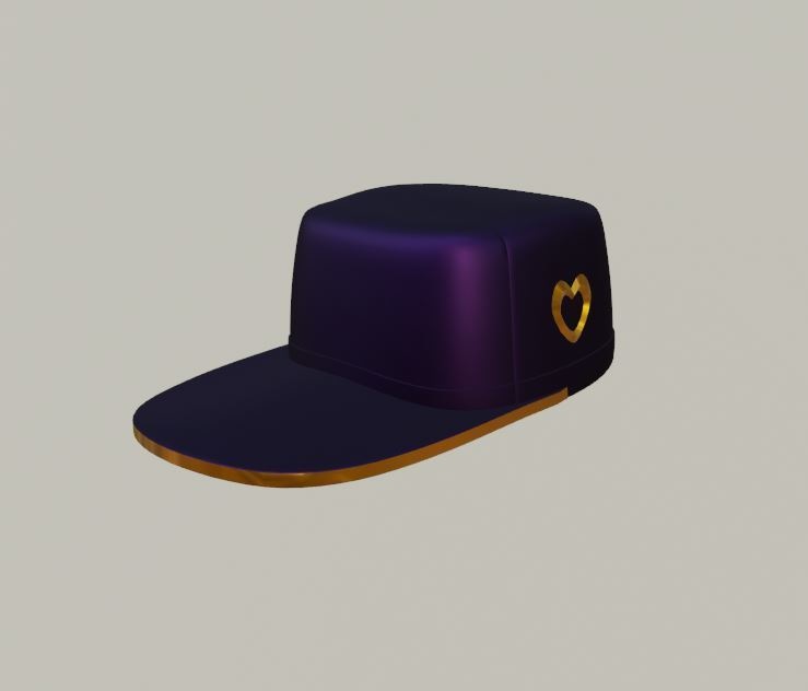 【3Dモデル VRChat】 ボックスハットメタリックリム Box Hat w/ Metallic Rim