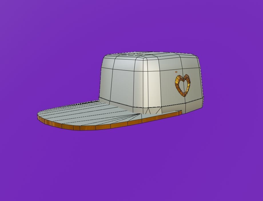 【3Dモデル VRChat】 ボックスハットメタリックリム Box Hat w/ Metallic Rim