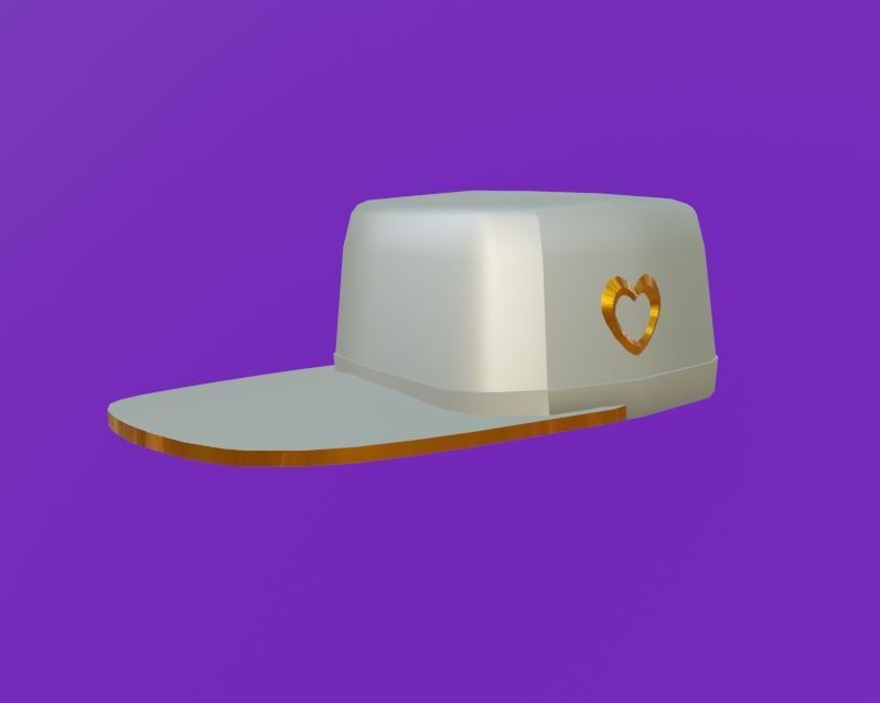 【3Dモデル VRChat】 ボックスハットメタリックリム Box Hat w/ Metallic Rim