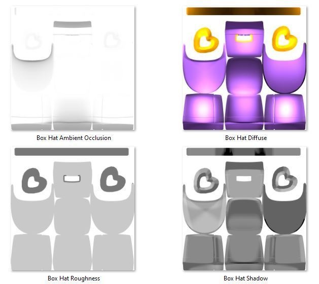 【3Dモデル VRChat】 ボックスハットメタリックリム Box Hat w/ Metallic Rim