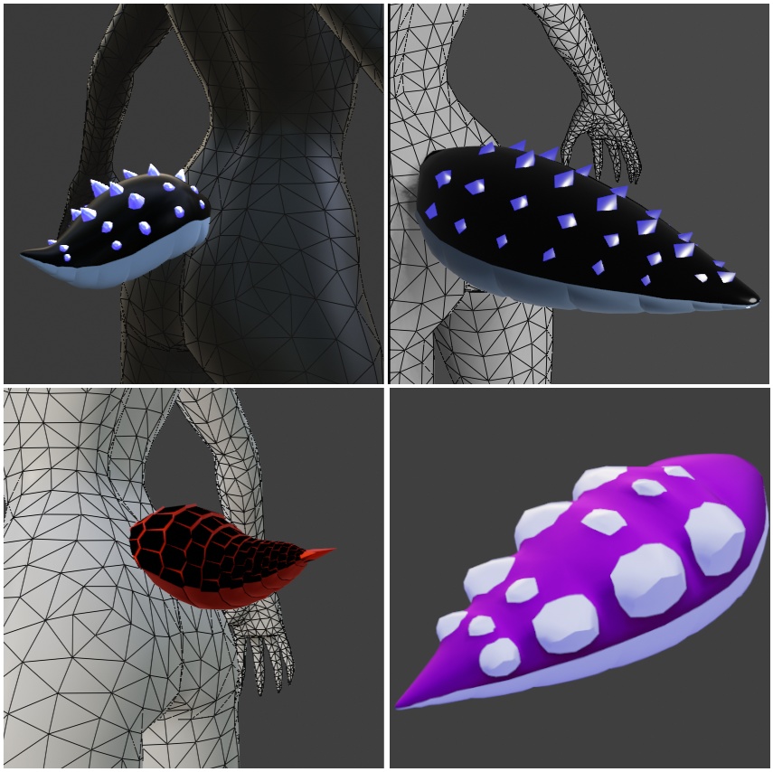 【3Dモデル VRChat】ドラゴンテール Dragon Tail Short & Stubby