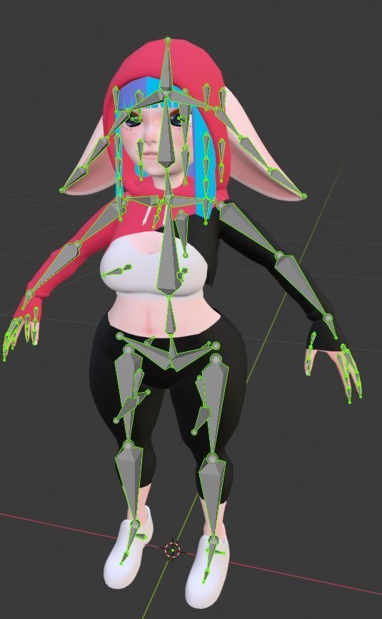 【3Dモデル VRChat】Sporty Goblin Woman "Jellybean" Avatar プチ ゴブリン