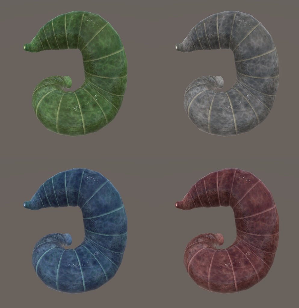 触手生物 (マヌカ対応 VRC向3Dアイテム)