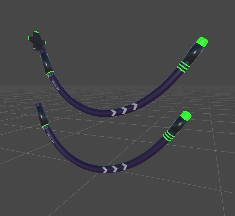 【VRC想定】ケーブルテール(ぬるぬる動く自動アニメーション付き)