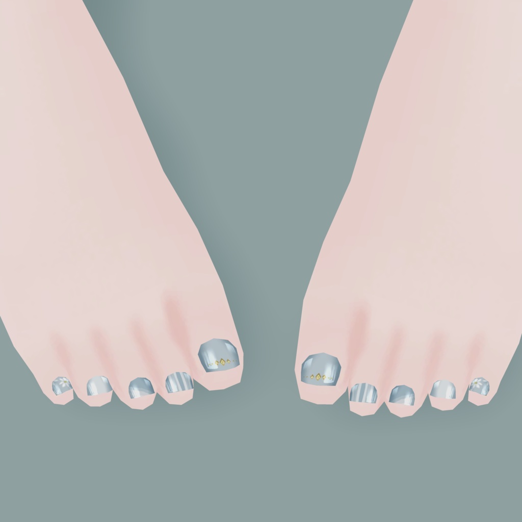 薄荷専用 フラワーモチーフネイル