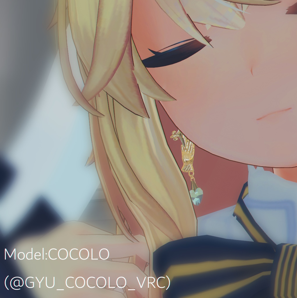 〔3Dモデル〕✝︎祈り✝︎(ピアス) +戒め(リング)〔Silence×Noise〕