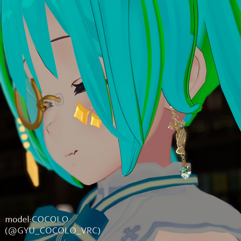 〔3Dモデル〕✝︎祈り✝︎(ピアス) +戒め(リング)〔Silence×Noise〕