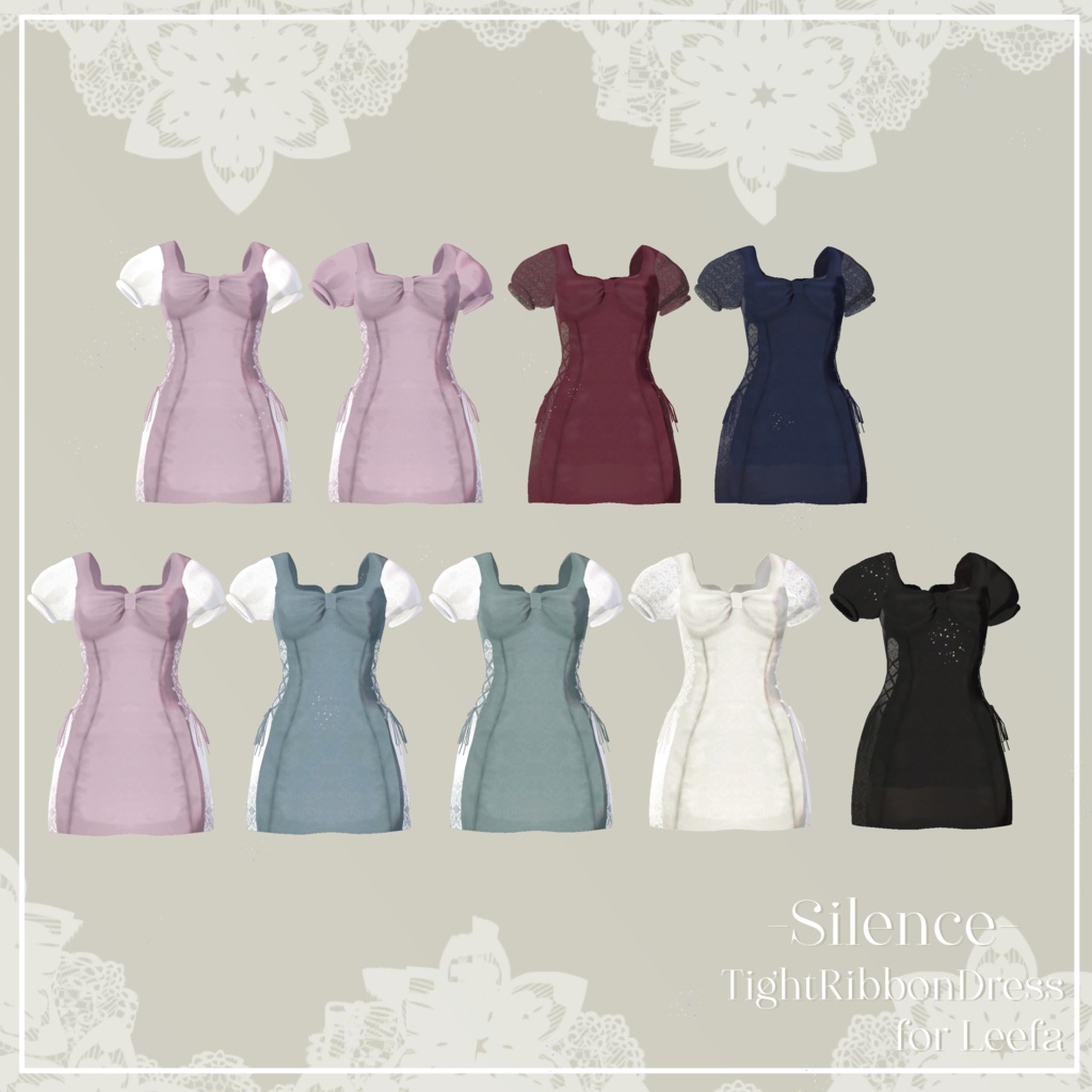 〔3Dモデル〕タイトリボンドレス〔リーファ〕