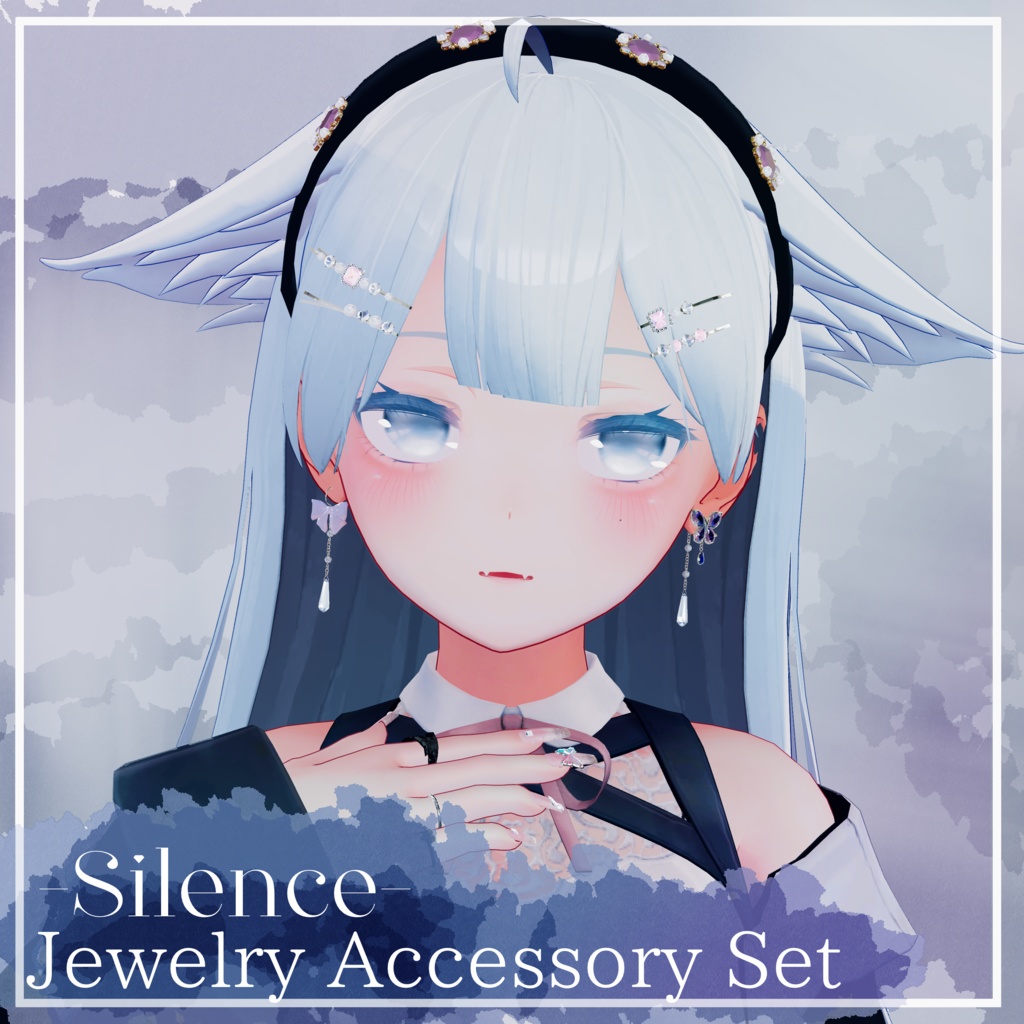 〔3Dモデル〕Jewelry Accessory Set〔-Silence-〕