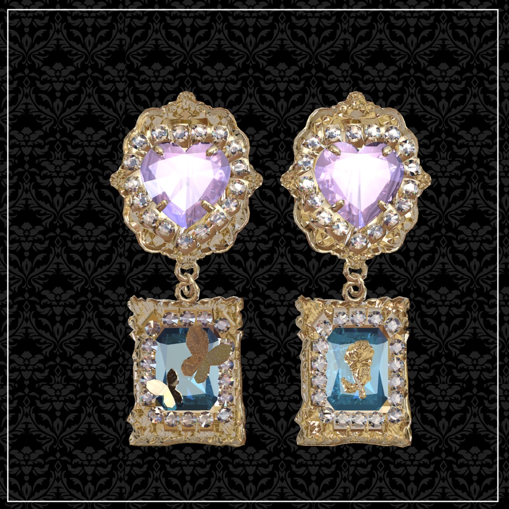 〔3Dモデル/ピアス〕ゴスロリ少女Ⅱ〔Silence×Noise〕