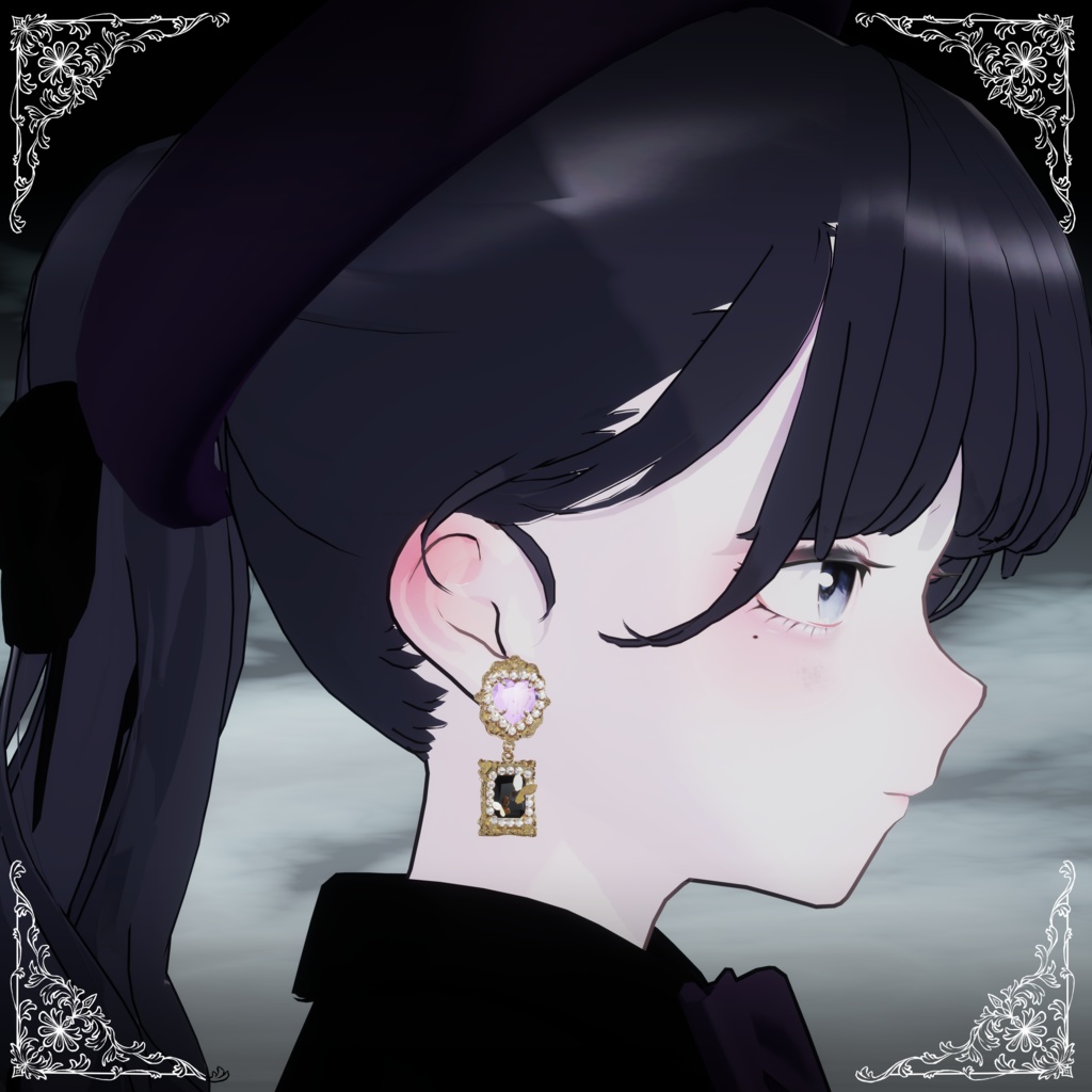 〔3Dモデル/ピアス〕ゴスロリ少女Ⅱ〔Silence×Noise〕