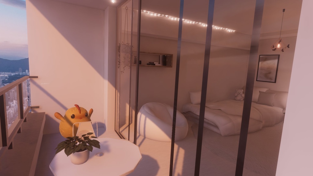 〔3Dモデル〕Serenity Room〔部屋のみ/家具無し〕
