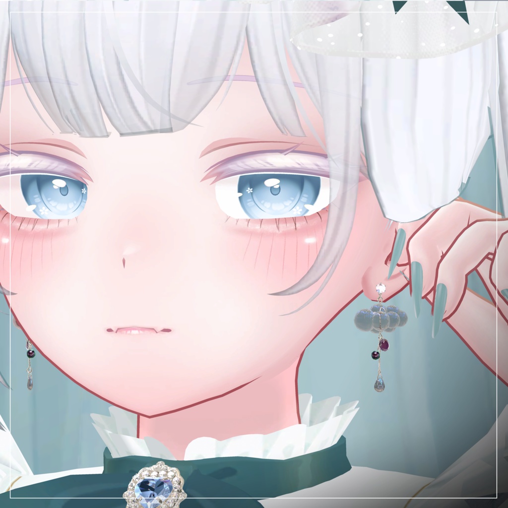 〔3Dモデル/ピアス〕雨雲少女〔Silence×Noise〕