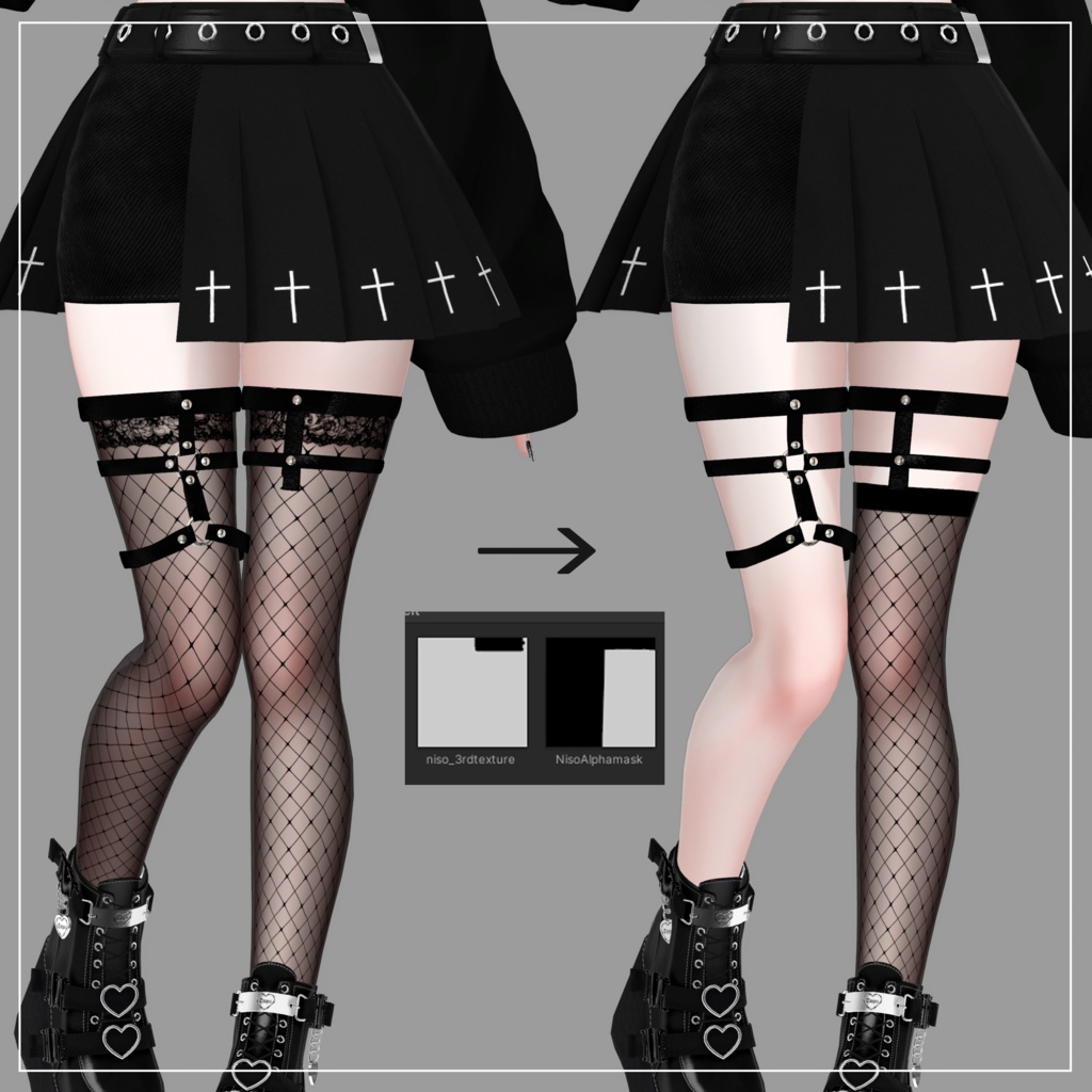 〔3Dモデル〕GarterBelt for Shinra〔-Silence-〕