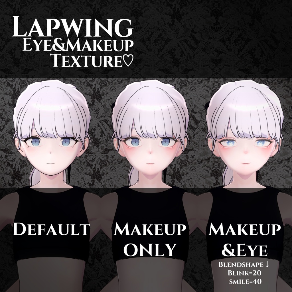 〔テクスチャ〕Eye & Makeup Texture for Lapwing〔-Silence-〕