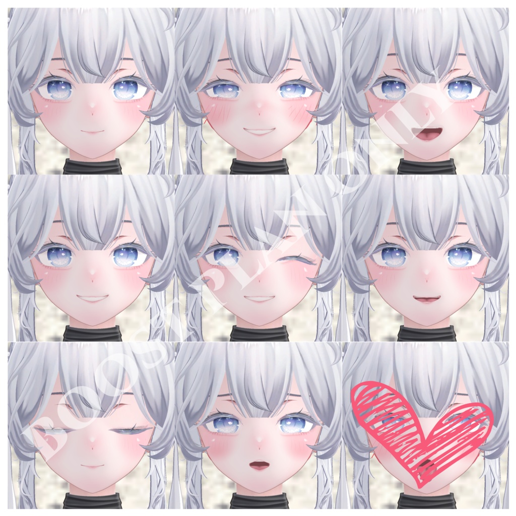 〔テクスチャ〕Makeup Set + Default Face for Sio〔-Silence-〕