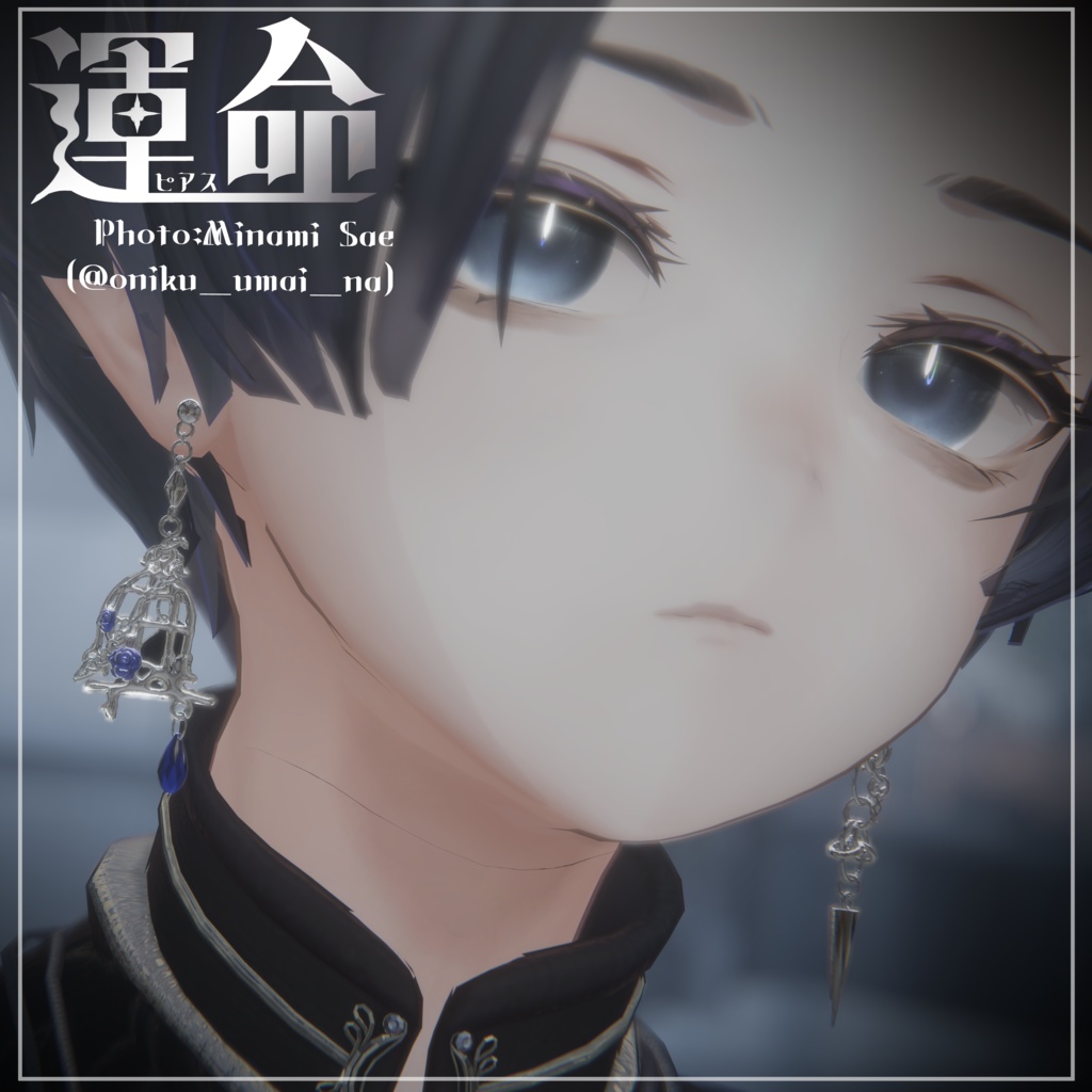 〔3Dモデル/ピアス〕運命〔Silence×Noise〕