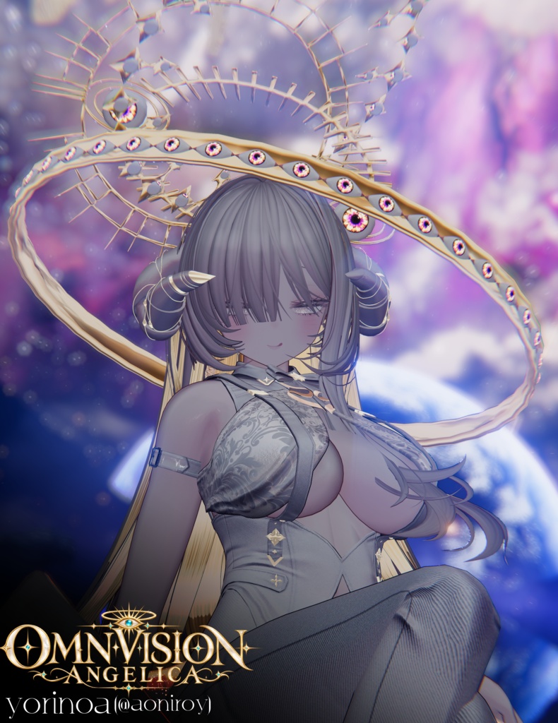 〔3Dモデル〕𝐎𝐌𝐍𝐈𝐕𝐈𝐒𝐈𝐎𝐍 𝐀𝐍𝐆𝐄𝐋𝐈𝐂𝐀 — Celestial Gaze Set〔-Silence-〕