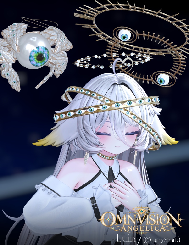 〔3Dモデル〕𝐎𝐌𝐍𝐈𝐕𝐈𝐒𝐈𝐎𝐍 𝐀𝐍𝐆𝐄𝐋𝐈𝐂𝐀 — Celestial Gaze Set〔-Silence-〕