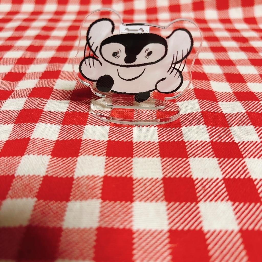 #概ムちゃんといっしょ　５センチクリップつきアクリルスタンド　怒り