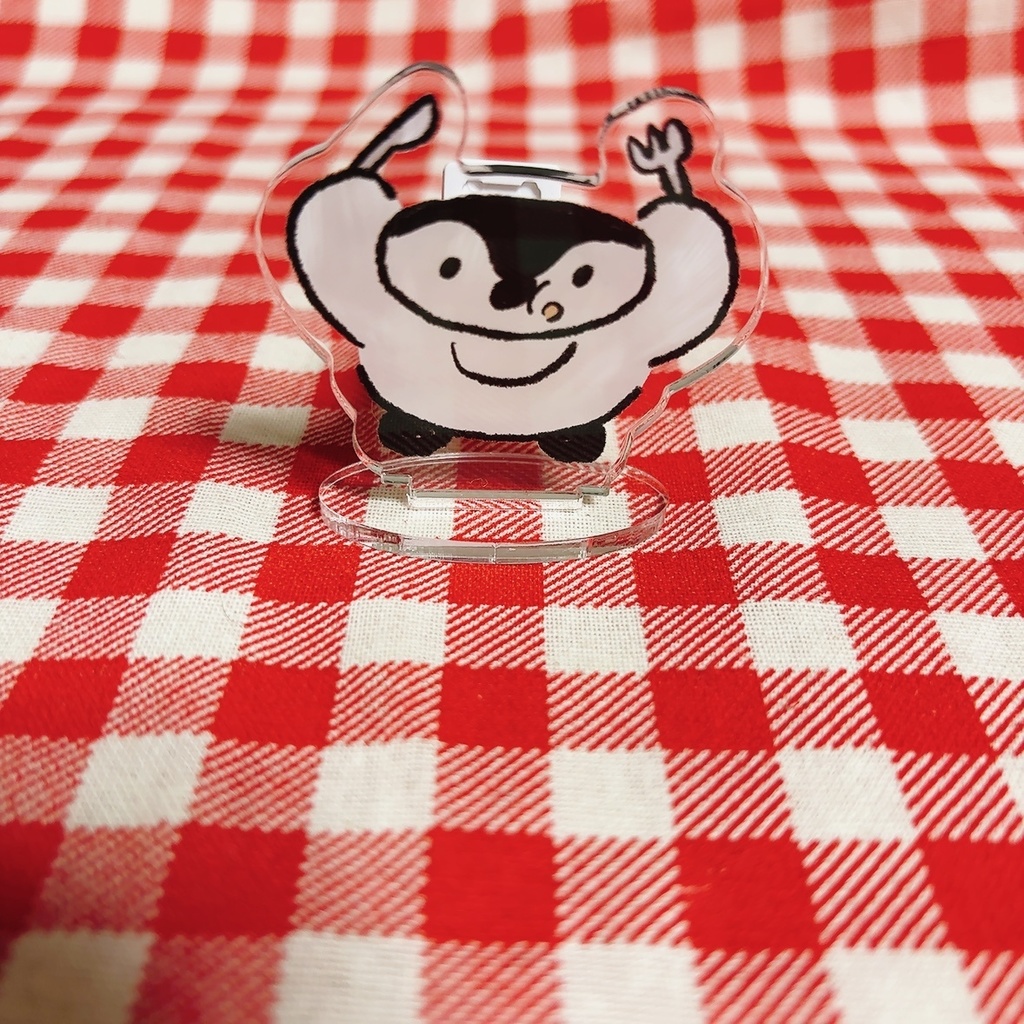 #概ムちゃんといっしょ　５センチクリップつきアクリルスタンド　ごはん