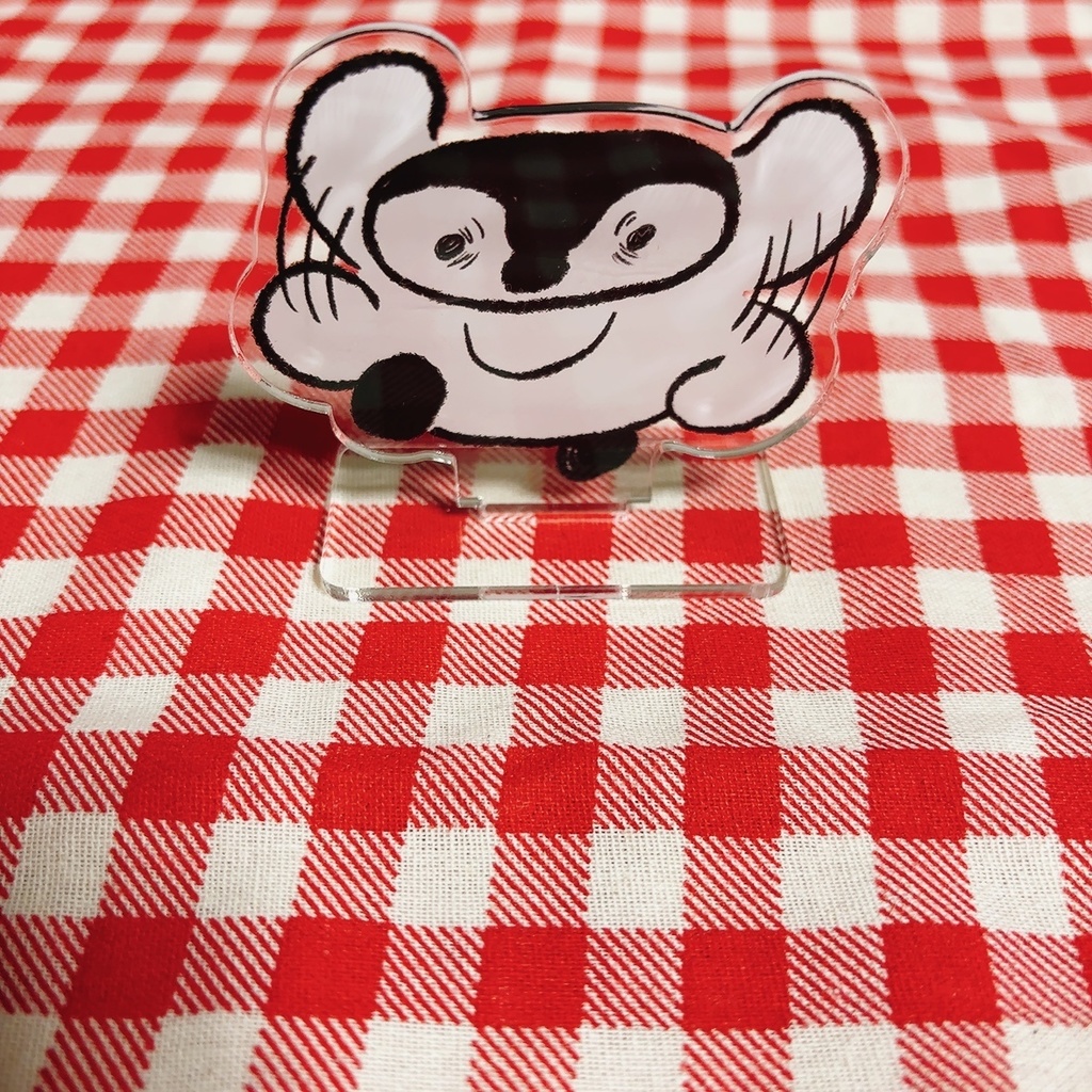 #概ムちゃんといっしょ　７センチアクリルスタンド　怒り