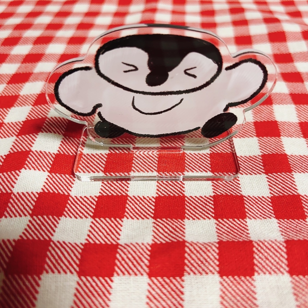 #概ムちゃんといっしょ　７センチアクリルスタンド　喜び