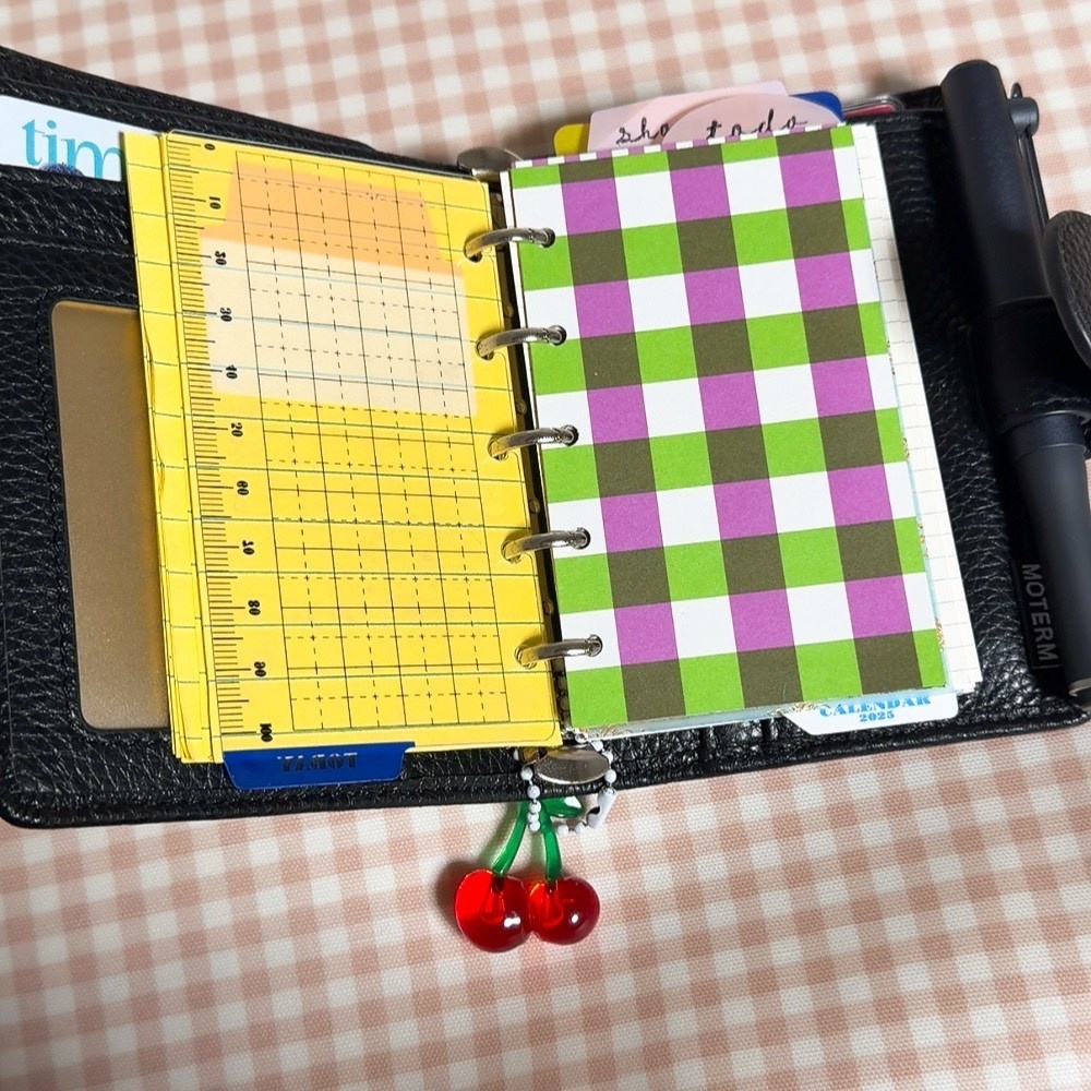 ギンガムチェックペーパー 緑+紫