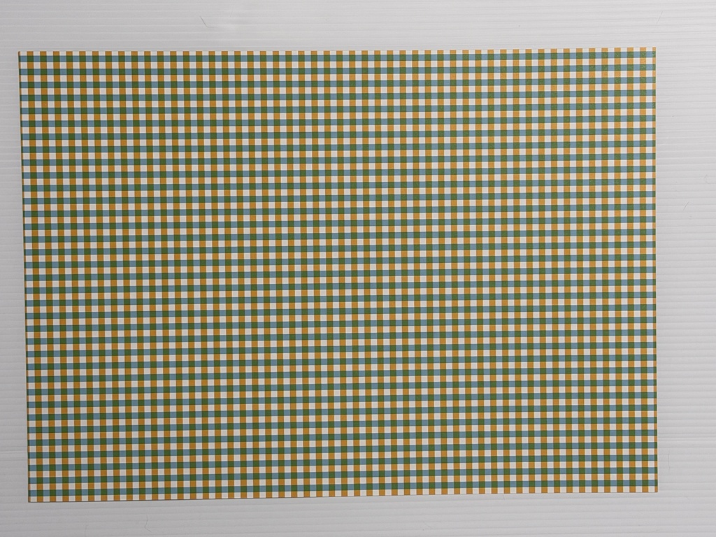 ギンガムチェックペーパー オレンジ+緑