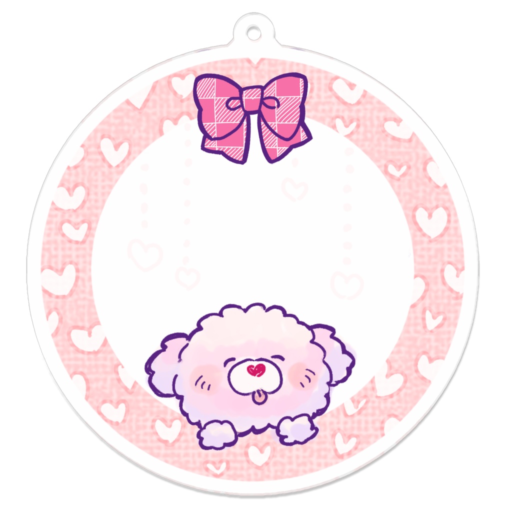 ふわふわわんこのアクリルキーホルダー