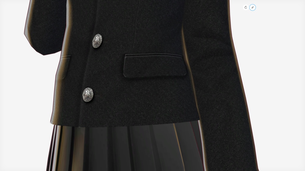 VRoid用 女子学生向け「学ラン(ベーシック)」テクスチャデータ🪙