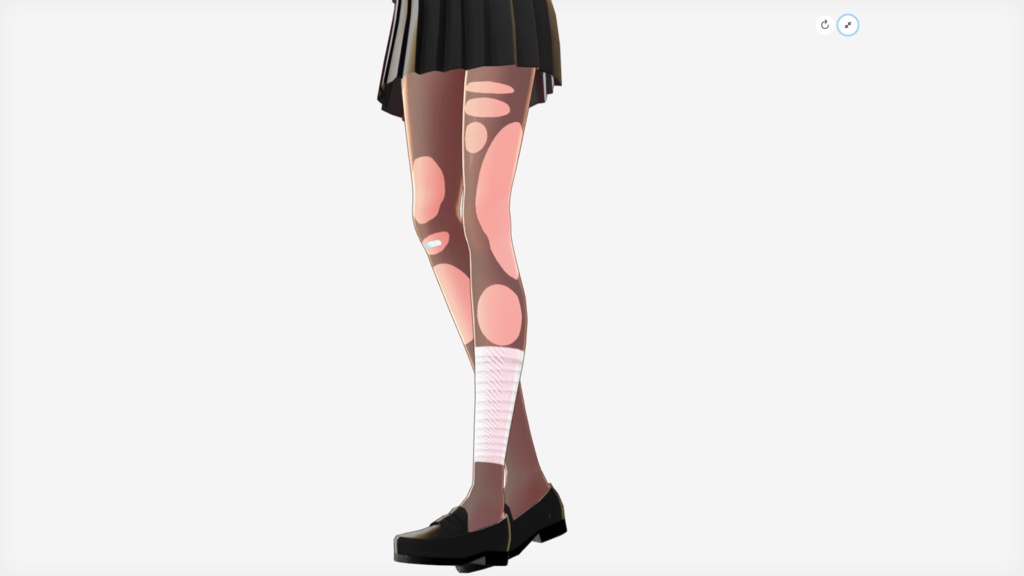 【β版専用】VRoid用「破れストッキング」テクスチャデータ🪙