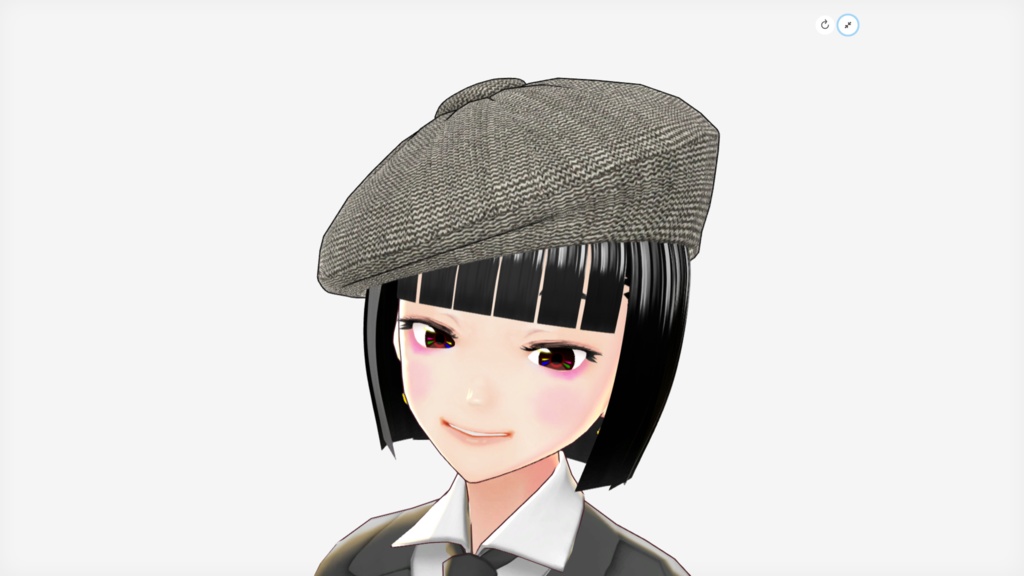 [FBX] ベレー（カシミア・ヘリンボーン柄）