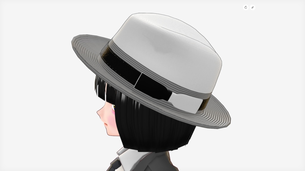 [FBX] サマーフェドラハット（グレイ・ホワイト）🪙