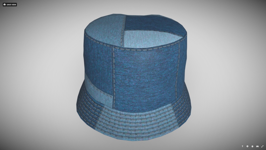 [FBX] バケットハット（パッチワークデニム）