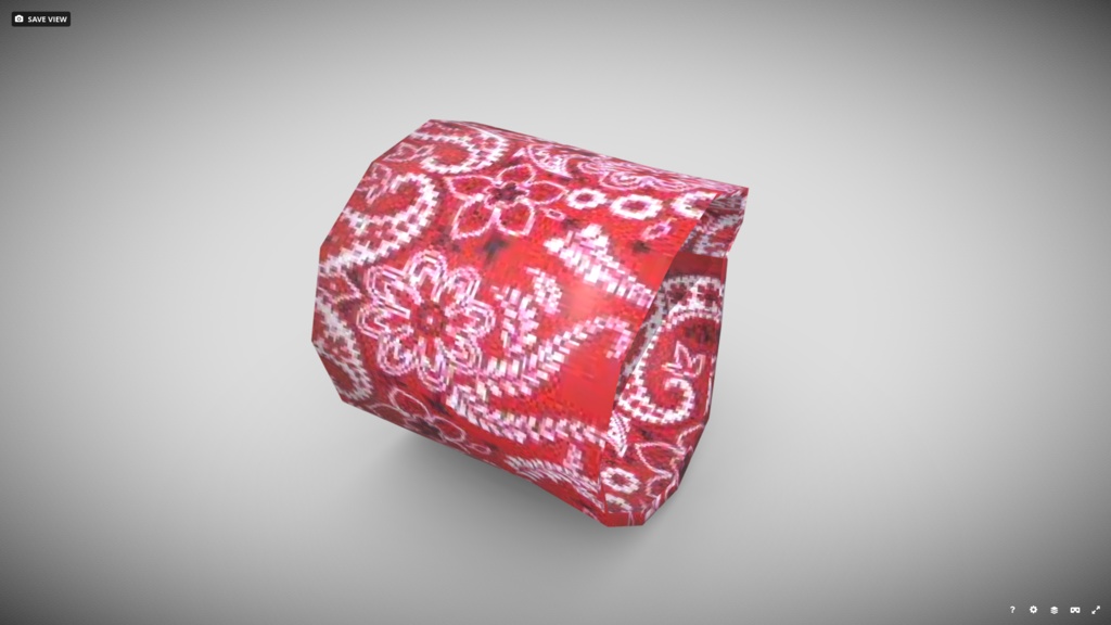 [FBX] 腕章のように巻いたぺイズリー柄のバンダナ