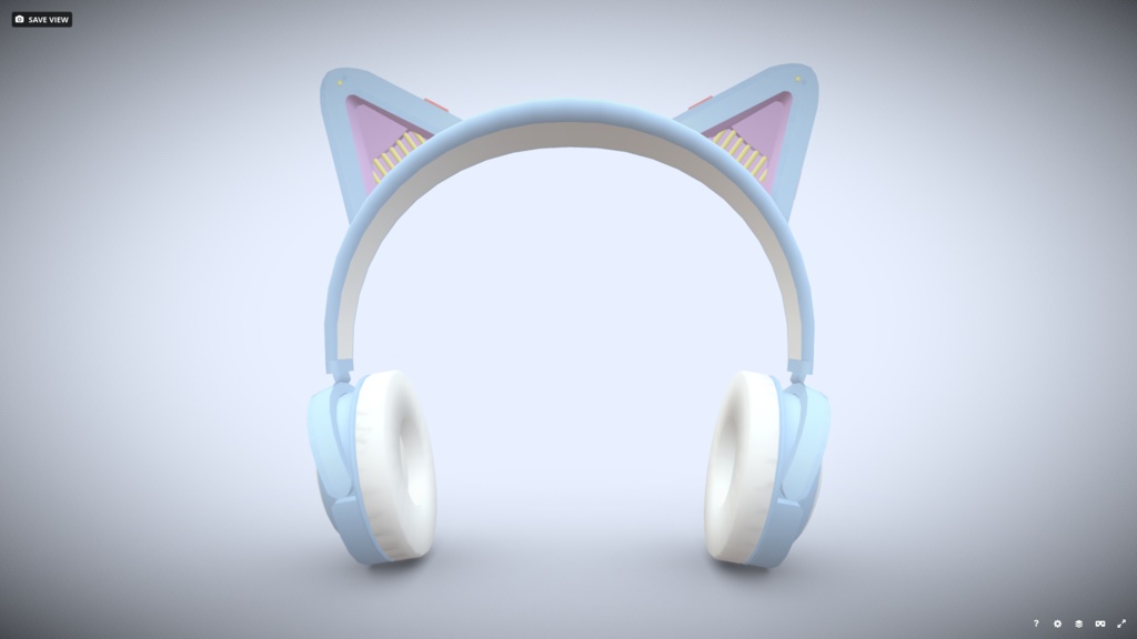 [FBX] ヘッドホン（猫耳）／２色🪙