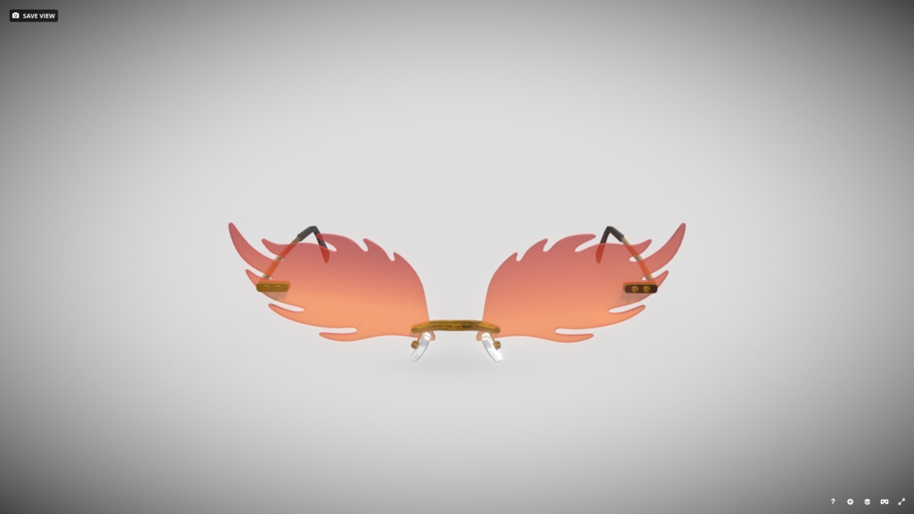 [FBX] 炎の熱気と情熱をたたえたエフェクトフレイムファイヤーサングラス(炎煌)🪙