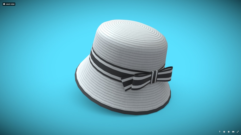 [FBX] バケットハット(麦わら・白)／Straw Bucket Hat(white)